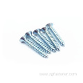 DIN7982 grade8.8 blue white zinc Cross recessed countersunk head tapping screws